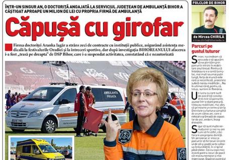 Nu ratați noul BIHOREANUL tipărit: Conflict de interese la Serviciul Județean de Ambulanţă