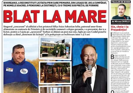 Nu ratați noul BIHOREANUL tipărit: Dovezile clare ale unei licitații „trântite” de celebrul primar Sorban din Lugașu de Jos