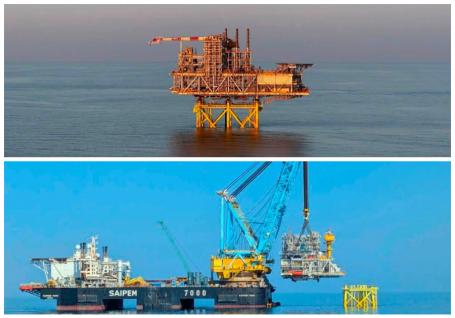 Aproape cât două turnuri Eiffel: Platforma proiectului Neptun Deep a fost instalată în Marea Neagră. Bolojan: Exploatarea gazului, de anul viitor
