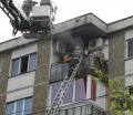 O întreagă scară de bloc în panică, după ce un apartament de la etajul 4 a luat foc
