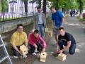 Studenţii umblă după păsărici: au montat 15 căsuţe pentru zburătoare pe strada Universităţii