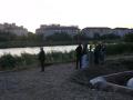 Spectacol matinal pe Podul Densuşianu: A început montarea grinzilor de susţinere a punţii (FOTO)