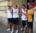 Jucătorii FC Bihor au strigat "Forţa Oradea!" din balconul Primăriei (VIDEO / FOTO)