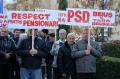 Pensionarii au protestat cu scandări împotriva Guvernului şi cântece patriotice (FOTO)