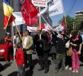 Sute de oameni au protestat împotriva guvernului Boc, 'de bolşevici', care a tăiat Bihorul de pe lista finanţărilor (FOTO)