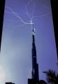 Burj Dubai, lovit de fulgere (FOTO)