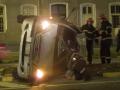 Accident pe Ştefan cel Mare: Un BMW a spulberat un Mercedes într-un sens giratoriu