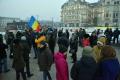 Protest în Piața Unirii împotriva ordonanțelor anti-justiție. Jandarmii i-au legitimat pe demonstranți (FOTO/VIDEO)