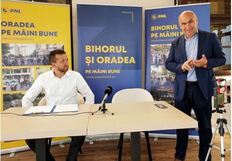 BB, LA EXAMEN. În 2020, candidații la șefia Consiliului Județean și la Primăria Oradea se prezentau ca un tandem deja rodat, motiv ca Ilie Bolojan (dreapta) să fie suspectat că va conduce în continuare orașul prin succesorul Florin Birta (stânga). Acesta, într-adevăr, îi finalizează proiectele, dar Bolojan e prins cu ale județului, din care doar o mică parte vizează Oradea și Zona Metropolitană