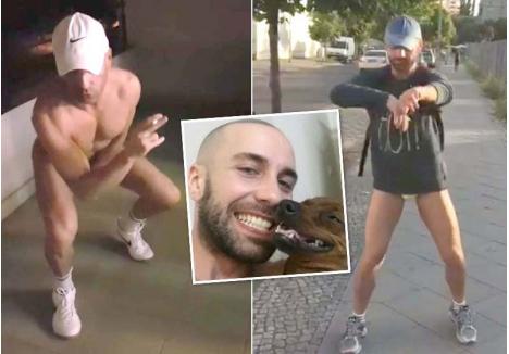 ONLY DANCE. Ionuţ Butcă (foto) şi-a postat pe conturile de Facebook și Instagram zeci de videoclipuri în care dansează, unele de-a dreptul obscene, în chiloţi, pe stradă ori în pielea goală, în balconul apartamentului său