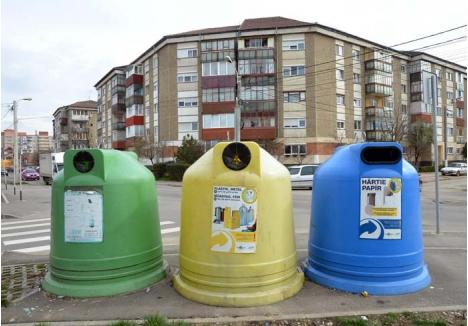 OPŢIUNI. Pe lângă pubelele sau sacii oferiţi de RER Ecologic Service, orădenii pot folosi în colectarea selectivă şi cele 650 de containere tip iglu amplasate în oraş