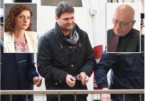 COMPLET REUNIT. Pe 12 noiembrie 2015, ex-judecătorul Mircea Puşcaş (foto), încarcerat cu o zi înainte în baza unei condamnări definitive la 4 ani de închisoare, ajungea în cătuşe la sediul DNA Oradea ca să i se aducă la cunoştinţă învinuirile din noul dosar. Tot atunci au fost audiaţi şi foştii săi colegi de complet, Mihaela Pătrăuş (sus) şi Traian Munteanu (jos), care la fel ca Puşcaş, au uzat de dreptul la tăcere
