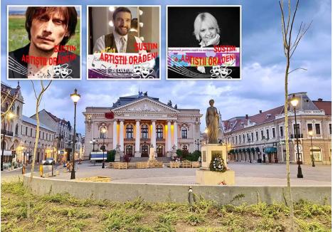 ALĂTURI DE COLEGI. Mai mulţi actori români, între care Marius Manole, Silviu Biriş şi Emilia Popescu, şi-au adăugat pozei principale pe reţelele de socializare "rama" pe care scrie "Susţin artiştii orădeni"