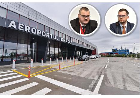 DESPĂRȚIRE CU ELOGII. „Am lucrat excelent împreună și am obținut rezultate extraordinare”, zice directorul adjunct al aeroportului, Eugen Tuduc (stânga), demisionar după disputa cu directorul general Răzvan Horga (dreapta), dar căruia, spune el, nu-i poartă deloc pică. Culmea, viitorul fost șef îi întoarce laudele: „Am numai cuvinte de laudă pentru Eugen și îmi pare foarte rău că pleacă” 