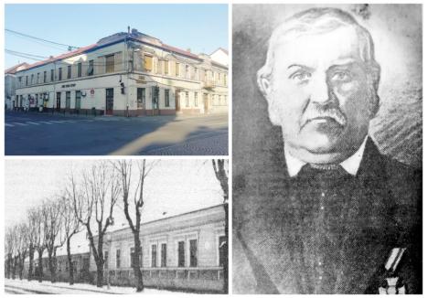 CASELE JIGĂIENE. Fundaţia înfiinţată de Nicolae Jiga (foto dreapta) a funcţionat între 1860-1884 în clădirea din colţul actualelor străzi Avram Iancu şi Iuliu Maniu (foto sus), unde era şi internatul pentru elevi şi studenţi. Ulterior, s-a mutat în casa de pe artera ce-i poartă acum numele, la numărul 31 (foto jos, imagine din 1893), unde a activat până la naţionalizarea comunistă din 1948