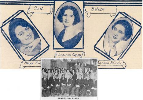 MISS BIHOR 1929. Primul concurs de miss din România s-a desfăşurat în martie 1929, la iniţiativa revistei Realitatea ilustrată, după model american. Din cele 2.500 de candidate din preselecţii, 72 au intrat în competiţia propriu-zisă, iar câştigătoare a fost "duduea" Magda Demetrescu din Bucureşti. Bihorul a fost reprezentat de trei tinere: Virginia Cupşa din Salonta, Agnes Büchler din Beiuş şi Magda Fiedler. Juriul (foto) a fost format din elita intelectuală locală, între care pictorul Tibor Ernő, avocatul Aurel Lazăr şi publicistul Ştefan Mărcuş, preşedinte fiind un judecător al Curţii de Apel Oradea, Constantin Doboş (foto: Realitatea ilustrată)