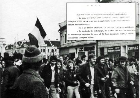 PAȘNIC. Așa cum se știe, în Oradea mitingul revoluționar din decembrie 1989 a fost pașnic, fără violențe. Fosta Securitate locală a consemnat că niciun cadru de-al ei n-a intervenit în forță împotriva orădenilor. După decenii în care i-a urmărit pe toți și persecutat pe mulți...