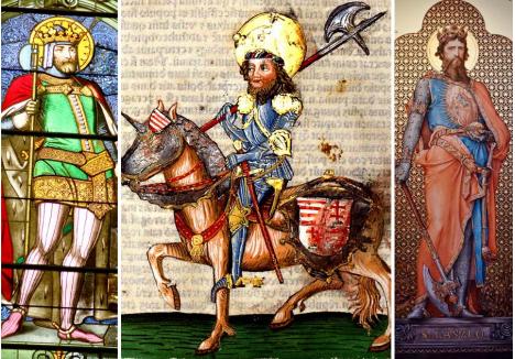 CHIPUL REGELUI. Nimeni nu ştie cum anume arăta Regele Ladislau al Ungariei, dar asta nu i-a împiedicat pe diferiţi artişti să-i traseze chipul în funcţie de moda vremii lor...