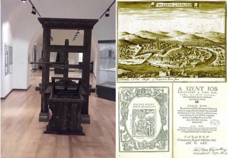 RÂNDURI SECULARE. Una dintre primele cărţi tipărite la Oradea datează din anul 1565, când Raphael Hoffhalter a imprimat o traducere în limba maghiară a "Cărţii Sfântului Iacob" la o tiparniţă adusă din Viena. În prezent, volumul (facsimil) se află la Budapesta. La tiparniţa din lemn expusă în Muzeul Cetăţii (foto) a fost tipărită Biblia de la Oradea (1660-1661)