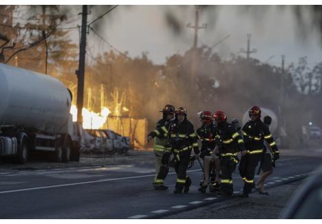 Imagine surprinsă în timpul intervenției de la Crevedia (Inquam Photos / Octav Ganea)