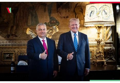 Premierul Ungariei l-a vizitat, zilele trecute, pe fostul președinte SUA la reședința sa Mar-o-Lago din Florida (sursa foto: Facebook / Orbán Viktor)