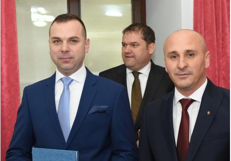 Ministrul Cseke Attila (foto mijloc), alături de subprefectul susținut de Bihor