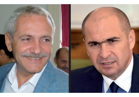"GREŢOS" vs. "MINCINOS". Cu o zi înaintea descinderii vicepremierului Liviu Dragnea (stânga) la Oradea, primarul Ilie Bolojan (dreapta) se revolta că funcţionarii Ministerului Dezvoltării dau vina pe Primăria Oradea pentru neplata lucrărilor la reţelele de apă şi canalizare din oraş. "Greţos!", a comentat Bolojan. În replică, Dragnea l-a făcut "mincinos" şi i-a sugerat să-l roage "în genunchi" dacă mai vrea să aloce bani pentru Oradea