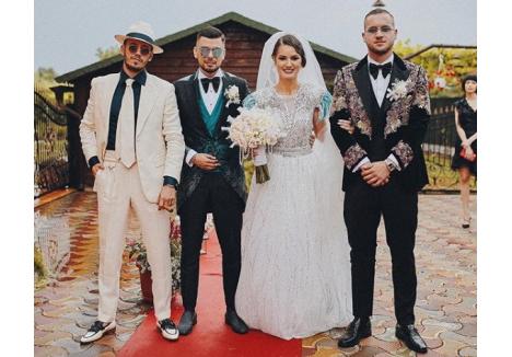 George Puşcaş (dreapta), la nunta surorii sale, Deea (foto: Instagram, Deea Puşcaş)