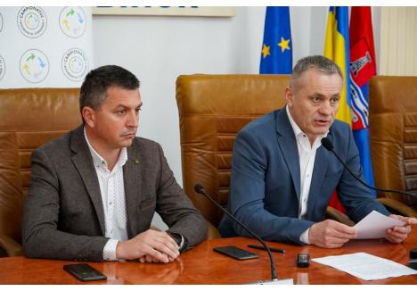 Horea Abrudan și Mircea Mălan, la conferința de presă care a anunțat campania Luna Curățeniei
