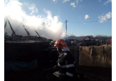 Incendiul de la Homorog, foto: ISU Crișana