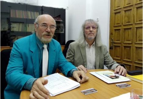 Meleg Vilmos (stânga), noul director al Filarmonicii de Stat Oradea, şi Vasile Foica (dreapta), directorul artistic al instituţiei