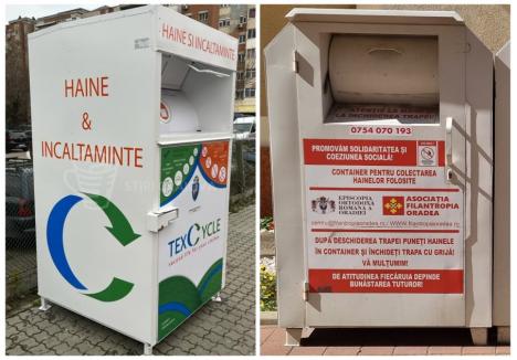 Cum arată cele două tipuri de containere care vor fi amplasate în Oradea (sursa foto: Primăria Oradea)