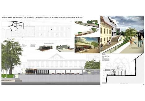 Planşele iniţiale ale arhitectului Daniel Bocuţ, cu care a câştigat concursul Primăriei