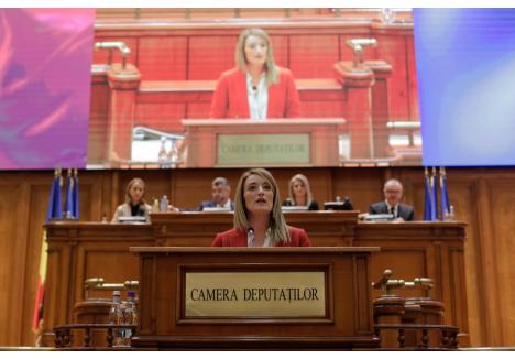 Roberta Metsola în Parlamentul României (Inquam Photos / George Călin)