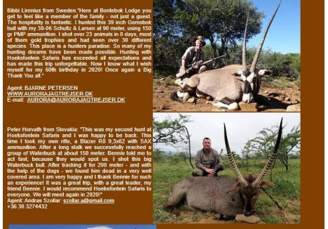Captură de pe site-ul safariului făcută în data de 30 septembrie, când poza lui Pásztor a dispărut...