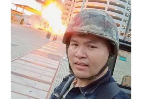 Fotografie din timpul atacului postată de soldat pe contul său de Instagram