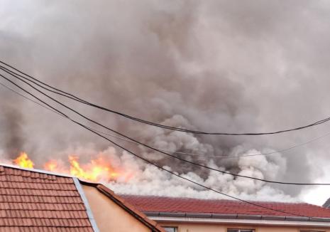 Incendiu violent la o casă din centrul Oradiei (VIDEO)