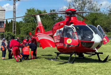 'Relaxarea' a crescut numărul accidentelor în Bihor. Rănit preluat de elicopterul SMURD, după ce s-a răsturnat cu ATV-ul (VIDEO)