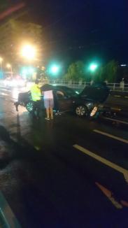 Accident devastator pe bulevardul Magheru din Oradea: Un Audi, făcut praf de un… Smart (FOTO)