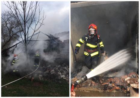 Scăpări de gaze: Casa unui bihorean a luat foc, din cauza unei butelii defecte (FOTO)