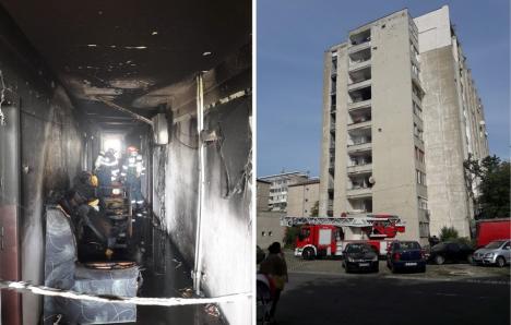 Incendiu într-un bloc cu 9 etaje din Oradea: 35 de persoane evacuate! (FOTO / VIDEO)