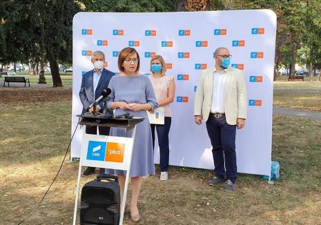 Candidata USR-PLUS la Primăria Oradea, Ioana Mihăilă, atac la Bolojan alături de Dacian Cioloş: „Un primar care nu ţine cont de experţi” (FOTO / VIDEO)