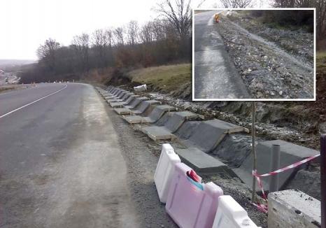 Drum mişcător: Din cauza lucrărilor de mântuială, DN 76 Oradea-Deva a început să crape