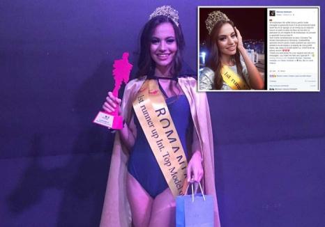 Miss Locul 2: Un fotomodel din Oradea se laudă că a câştigat un concurs la care a obţinut, de fapt, locul secund