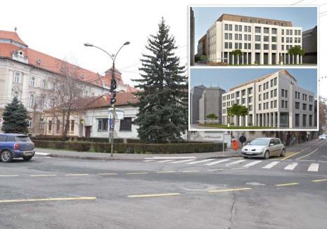 'Cazarmă' pentru avocaţi: Criticată de orădeni, clădirea care se va ridica în locul sediului PDL Bihor aminteşte de stilul fascist