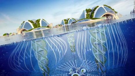 Locuinţe sub apă: Un arhitect a inventat eco-satele subacvatice din deşeuri