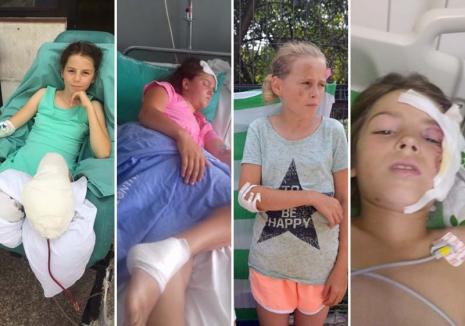 Cazul surorilor Toma, victimele accidentului din faţa Poliţiei Rutiere: Doar micuţa cu piciorul amputat a rămas în spital