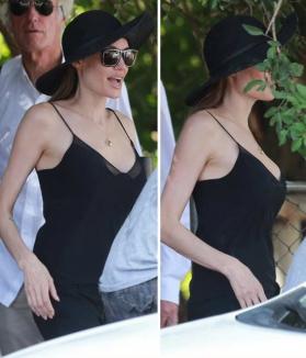 Angelina Jolie îşi arată noul bust, după operaţia de mastectomie
