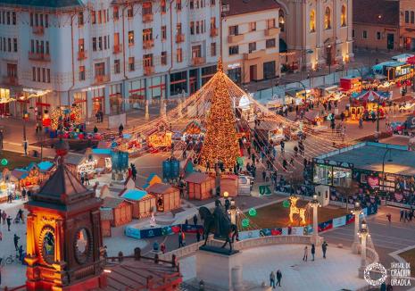 Crăciun în Oradea: Târgul de iarnă debutează cu pornirea luminilor festive, o întâlnire cu Moș Crăciun și un concert Narcisa Suciu