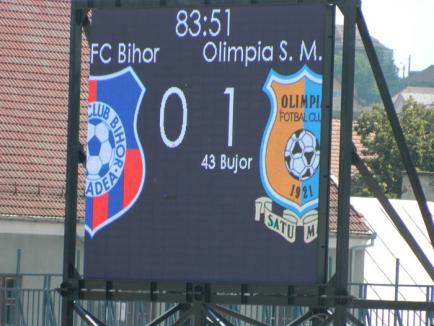 Deşi a jucat bine, FC Bihor a pierdut cu 0-1 amicalul cu Olimpia Satu Mare